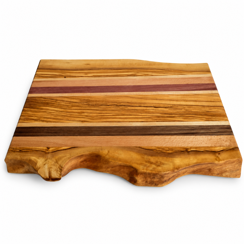 Handmade Olive Wood Cutting Board Athena | 5 Hardwoods
