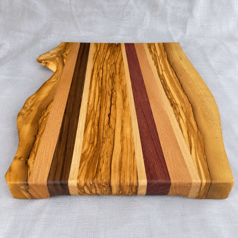 Handmade Olive Wood Cutting Board Athena | 5 Hardwoods