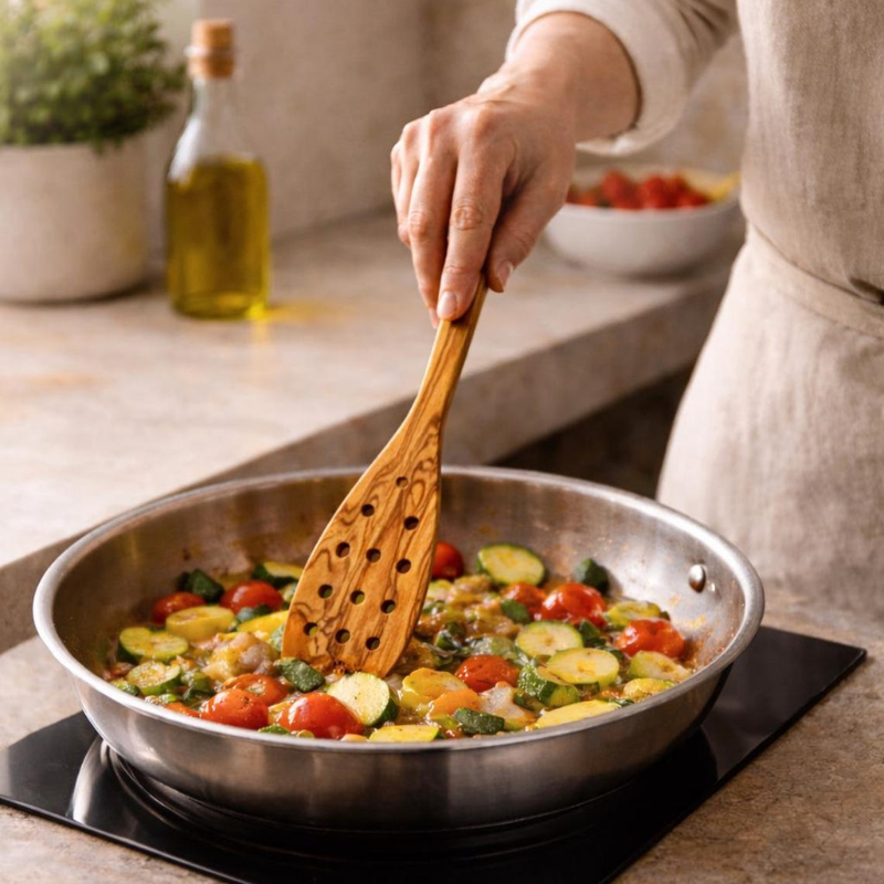 Olivenholz-Küchenutensilien-Set – 5-teilig