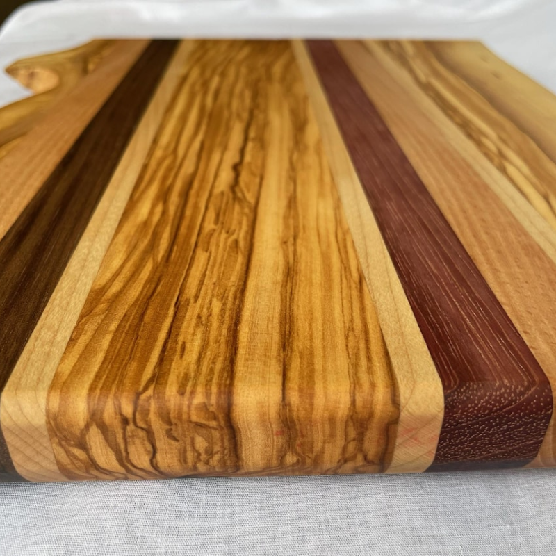 Handmade Olive Wood Cutting Board Athena | 5 Hardwoods